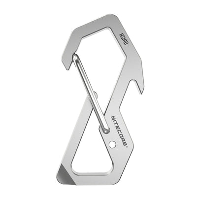 LinkMejor NSH10 Titanium Snap Hook Keychain Multifunctional Tool Assistance for Bottle Opener Screwdriver Lightweight EDC Gear for Outdoor Camping Survival Hiking