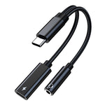 LinkMejor Type C to 3.5mm Jack Aux Audio Earphone Adapter PD 60W Fast Charging LinkMejor-C OTG Converter for Huawei for Samsung S21 Ultra Xiaomi