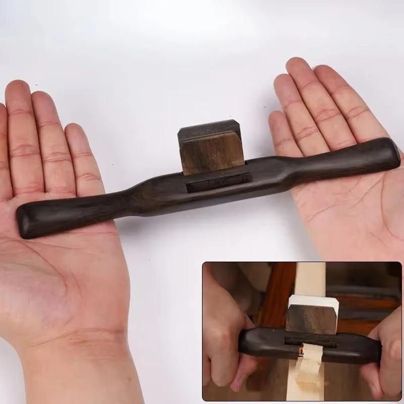 Flat/Round Bottomed Ebony Hand Plane 265mm Round Handle Straight Line Type Wood Planer Woodworking Trimming Push Plane Tools