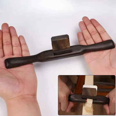 Flat/Round Bottomed Ebony Hand Plane 265mm Round Handle Straight Line Type Wood Planer Woodworking Trimming Push Plane Tools