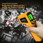 LinkMejor H2 Infrared Laser Thermometer -50℃ to 530℃ High Precision Non-Contact 12:1 Ratio Adjustable Emissivity LCD Backlit Display