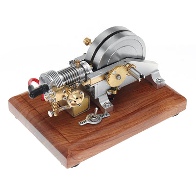 LinkMejor M96 Oddball Mini Horizontal Air-Cooled Single Cylinder 4-Stroke Hit and Miss Gas Engine Physics Science Educational Learning Toy