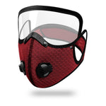 LinkMejor Cycling Protective Mask with Valves Protective Lens Removable Filter Warm Sports Mask Dust-proof Reusable
