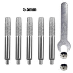 Chainsaw Sharpener Parts Diamond Coated Grinding Head Cylindrical Burr 4 5 6mm For Portable Hand Chain Grinder