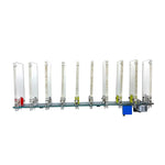 10-Segment Crystal Column Sound-Controlled Spectrum Lamp DIY Kit 7-Color LED Lights Adjustable Sensitivity RF-4 Board 5V 3A