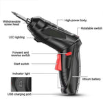 47PCS 4.2V Cordless Electric Screwdriver Tool Set USB Charging 1800mAh Battery LED Light 3.5Nm Torque Includes Bits and Accessories