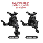 LinkMejor 360° Rotation Adjustment 4.7''-7.0'' Shockproof Bicycle Phone Holder for Motorcycle Bike Handlebar Rearview Mirror Mount