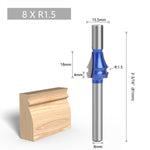 8mm Tungsten Carbide Router Bits Set Woodworking Cutter Tools Double Bearing R1.5 R2 R2.5 R3 R4 Smooth Cutting Edges
