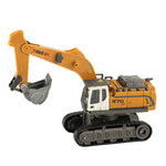 HJ 555-104 555-102 RTR 1/64 2.4G Mini RC Car Alloy Dump Excavator Support App Remote Controlled LED Light Sound Engineering Vehicle Desktop Toys Model Collection Gift For Boys
