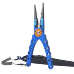 LinkMejor Fishing Pliers Line Cutter Split Ring Multi-Purpose Cutter With Coiled Lanyard Buckle Tool For Outdoor Saltwater Freshwater Fishing