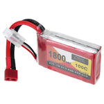 LinkMejor 7.4V 1800mAh 100C 2S LiPo Battery T Deans Plug for RC Car