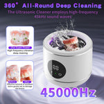 Tevorex 20W 45KHZ High Frequency Ultrasonic Cleaner Machine 230ml Tank 3 Cleaning Modes Multi-Function Household Cleaner for Glasses Jewly Teeth