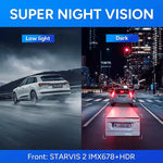 LinkMejor M60 Dash Camera Front Rear Dual Lens 4K Ultra Clear Night Shooting DVR Driving 360° Panoramic Shooting Car Driving Recorder