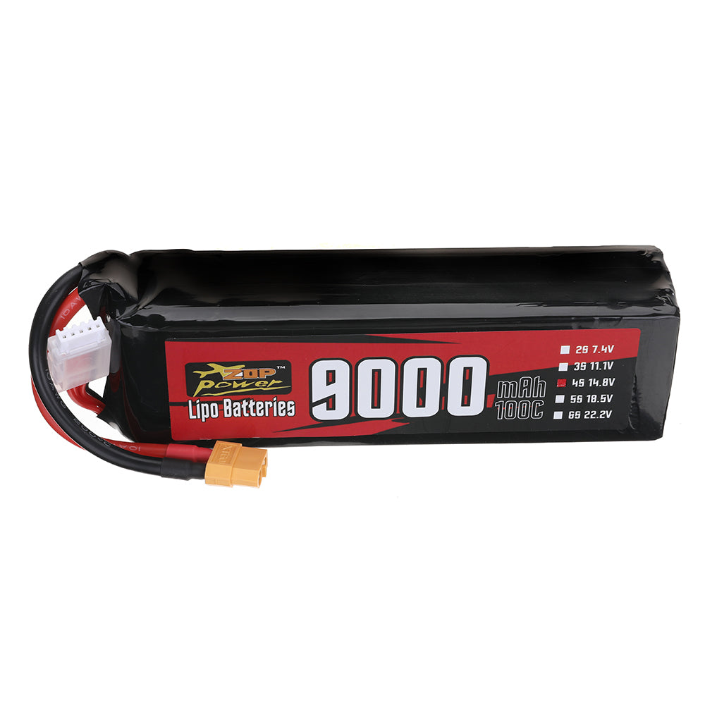 LinkMejor Power 14.8V 9000mAh 100C 4S LiPo Battery XT60 Plug for RC Drone