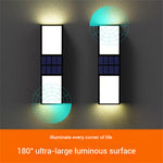 2pcs Solar Outdoor Courtyard Wall Lamps Automatic Sensor Waterproof Garden Villa LED Light Solar Panel Night Lighting