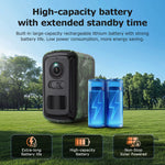 3MP Solar Security Camera Camouflage Color Night Vision PIR Motion Detections 2-Way Audio  IP66 Waterproof Wireless Outdoor Indoor Surveillance CCTV Cameras
