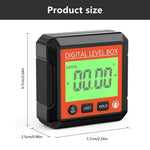 360° Digital Level Angle Gauge Mini Measuring Protractor Inclinometer with Electronic Magnetic Base Backlight Carpenter Tools