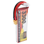 LinkMejor Power 7.4V 3300mAh 100C 2S Lipo Battery XT60 Plug for RC Racing Drone
