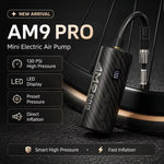 LinkMejor AM9 Pro Mini Bike Pump 130 PSI Portable Electric Tire Inflator with 2-in-1 Tail Light LED Display for MTB Road Bicycle