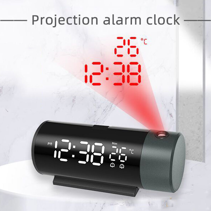 LinkMejor LED Digital Projection Alarm Clock with Projection on Ceiling Wall / Snooze / Temperature Display / External USB Power Supply For Bedroom