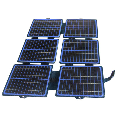 30W ETFE Solar Folding Charger Panel USB-C/DC Output Fast Charging 20.5% High Conversion Efficiency Portable IPX6 Waterproof Power Charger Board for Camping Hiking Outdoor Emergency
