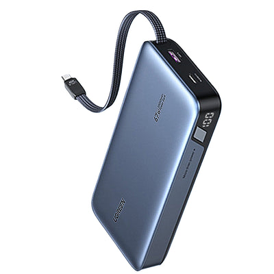 Ugreen PB550 67W 72Wh 20000mAh Digital Display Power Bank with Integrated Type-C Cable External Battery Power Supply with 2 Inputs & 3 Outputs Support PD QC AFC SCP PPS UFCS Fast Charging for iPhone 17 17 Pro 16 Pro Max 15 14 13 for Xiaomi 17pro