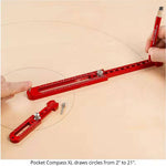 Woodworking Compass Circular Drawing Scriber Aluminum Alloy Adjustable Measuring Gauges 20-120mm 20-280mm Range