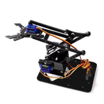 4-DOF Acrylic Robotic Arm Kit Four-Axis Easy Assembly DIY Robotics Components for Arduinos Programming Learning