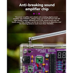 DIY FM Radio Electronic Radio Adjustable Frequency 87.5-108Mhz With Sspeaker Digital Display DIY Soldering Project