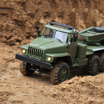 LinkMejor B36-3 Ural 1/16 2.4G 6WD RTR Rc Car Military Truck With Trailer Rock Crawler Vehicle Models Toy Proportional Control