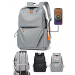 Men's Backpack Waterproof Lightweight USB Charging Laptop Bag Male Business Casual Youth Travel Backbag Teenage Outdoor Sport Bag Student Schoolbag