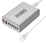 [GaN Tech] Bakeey YMX-580W 580W 8-Port USB PD Charger 2USB-A+6USB-C PD QC Fast Charging Desktop Charging Station EU Plug US Plug for iPhone 16 16 Pro 15 14 13 Pro Max for Xiaomi MIX Flip2 for HUAWEI for SAMSUNG