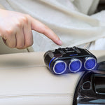 LinkMejor 12V-24V Car Power Socket Car Charger 2USB Charging Port 3.1A QC3.0 Fast Charger Cordless