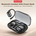 LinkMejor XP18 TWS Headset Wireless bluetooth 6.0 Earphone 13mm Titanium Unit ENC Noise Cancelling 3000mAh Battery LED Screen Digital Display IPX5 Waterproof Power Bank Function Earhooks Sports Headphones