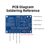 Electronic FM Radio DIY Hand-Soldered Kit LED Digital Display 87.5-108MHz Type-C Power STC8G1K08 + RDA5807M AXS2031 Mono 3-5W