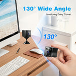 W10 1080P HD Wireless Security Camera 2.4GHz WiFi Night Vision Motion Alert 130° Wide Angle Smart Home Surveillance Cam Magnetic Mounted