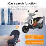 LinkMejor 110dB Anti-Theft Bicycle Alarm Adjustable Volume Vibration Remote Waterproof Alarm for Motorcycles Electric Vehicle