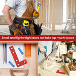 Small Square Center Finder Tool Compact 50x100mm Aluminum Alloy Mini Square Ruler Precise 90° Marking Center Finder