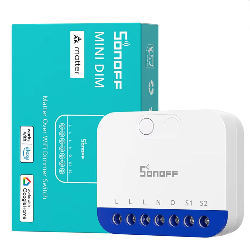 LinkMejor MINI-DIM MINI Extreme Matter Over WiFi Dimmer Switch Wide Lighting Compatibility Matter-enabled Google Apple Home Alexa