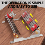 LinkMejor Adjustable Spline Jig for Table Saw & Router Table Silver Aluminum Alloy Material 1/2in-11in Project Size Compatibility with 4 Molded Flip Stops for Precise Joinery and Smooth Operation