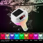 Wireless Solar Powered Pool Thermometer IP68 Waterproof RGB Ambient Light Temperature Display Smart Timer Child Lock 2200mAh Battery Smart Home Automation Solar Energy Savings Device