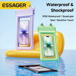 ESSAGER ES-FSD04 Waterproof Phone Pouch IPX8 Waterproof Case Universal Touchscreen Compatible Underwater Photography Dry Bag for Pool Beach Boating Travel Accessories