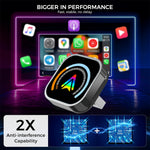 2 in 1 Wireless Carplay Android Auto Adapter Wire to Wireless Converter Plug in Play Smart Box