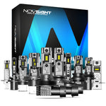 NovSight T11 LED Headlight Bulb 60W Pair 16000LM 6500K White Light IP68 Waterproof Automotive Headlights High Brightness Bulbs Long Lifespan Easy Install Aviation Aluminum