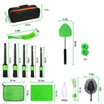 13-Piece Car Detailing Cleaning Kit  Car Detailing Brush Wash Engine for Wheel Clean Kit Adjustable Handle Cleaning Towel