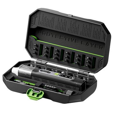 LinkMejor 8196 High Efficiency Patented Design Electric Screwdriver with 360° Shadowless Lighting 1500mah PD Charge Battery 4 Adjustable Gears 30 Screwdriver Bits Perfect for Home Appliances and Electronic Repairs