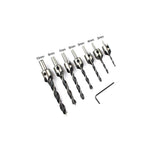 7PCS 3mm-10mm HSS Countersink Drill Bit Set Reamer Woodworking Chamfer Drill Counterbore Pliot Hole Cutter Screw Hole Drill