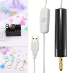LinkMejor Electric Drill High Concentricity Rotary Tool ABS Material 36V Safe Multipurpose Drill Bits Lightweight Portable DIY Jewelry Crafts Nail Art