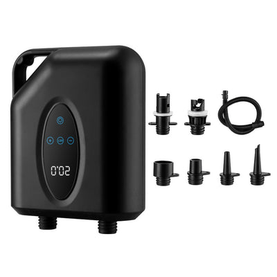 Portable Paddle Board Pump 20PSI High Pressure Electric Air Compressor Pump Inflation & Deflation Pump with 6 Nozzles for Inflatable Boat Pool Surfboard Stand-up Paddle Board SUP