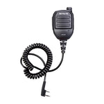 LinkMejor HK008 Adjustable Volume Shoulder Speaker Microphone with Removable Battery Clear Sound Amplifier for Two Way Radios 360 Rotating Belt Clip Walkie Talkie Accessory